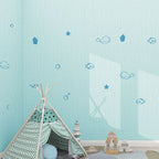 PVC Wall Panel for Stripping and Installing Cartoon Print Matte Texture Wall Covering for the Living Room