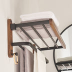 Modern Bathroom Accessory Set Aluminum & Wood Bathroom Fittings Set