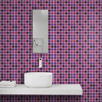 Peel and Stick Mosaic Tile Waterproof Square Peel and Stick Tile for the Kitchen 20-Pack