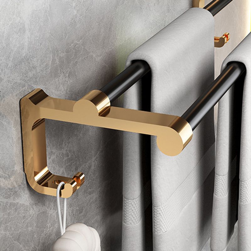 Modernism Bathroom Accessories Hardware Set Black & Gold Bathroom Shelf/Towel Bar