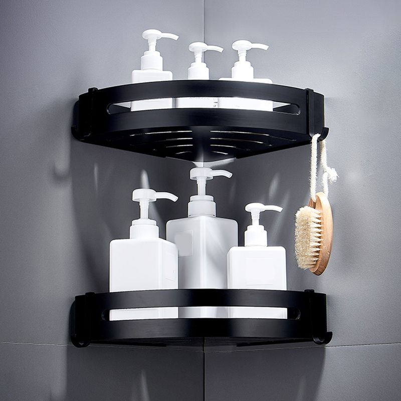 Black Bathroom Set Modern 1/2/3 - Piece Anti-Rust Bathroom Rack