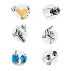Contemporary Wall-Mounted Bathroom Faucet Lever Handles 2-Hole Faucet Brass Faucet