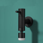 Contemporary Wall-Mounted Bathroom Faucet One Hole Solid Brass Round Faucet