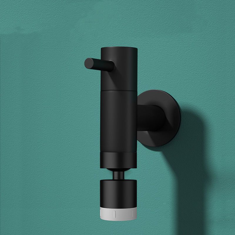Contemporary Wall-Mounted Bathroom Faucet One Hole Solid Brass Round Faucet