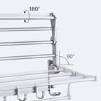 Silver Contemporary Bathroom Hardware Set Stainless Steel Aluminum Bathroom Set