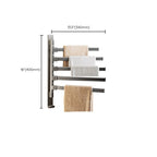 Contemporary Gray Bathroom Accessory Set Aluminium Towel Holder