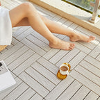 Waterproof Decking Board Strips Composite Square Outdoor Decking Tile Terrace