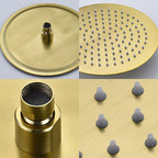 Polished brass round fixed shower head stainless steel wall mounted shower head