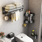 Modern black metal bath hardware set towel bar bathroom hardware set