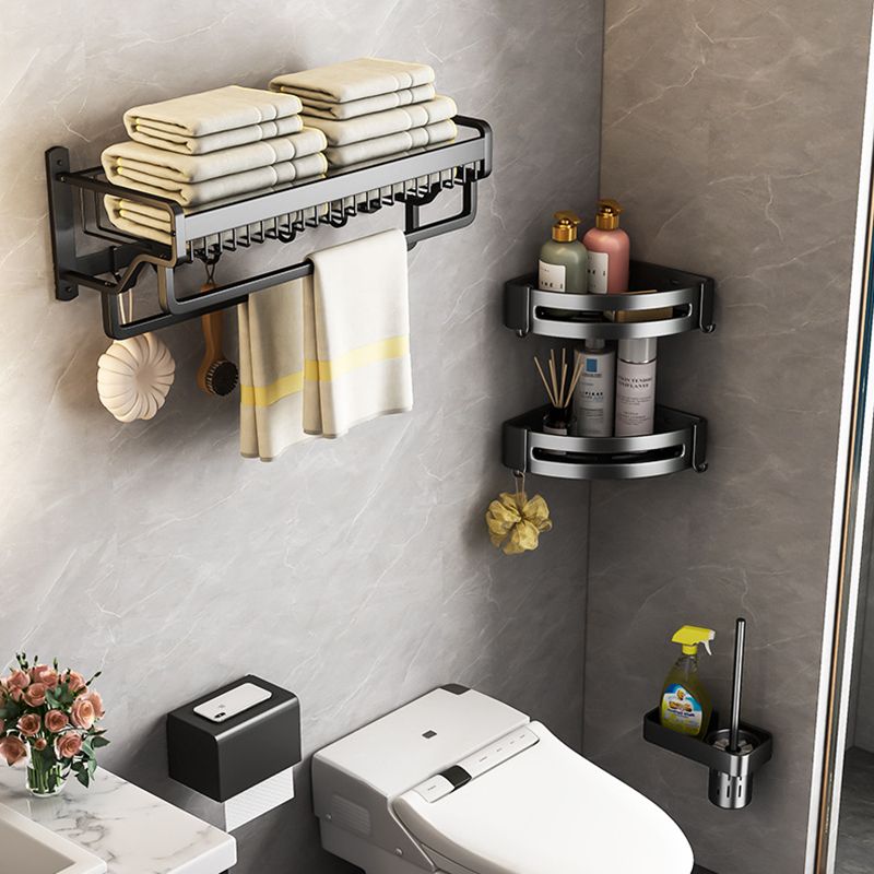 Modern black metal bath hardware set towel bar bathroom hardware set