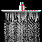 Chrome Square Shower Head Combination Wall Mounted and Ceiling Mounted Hand Shower