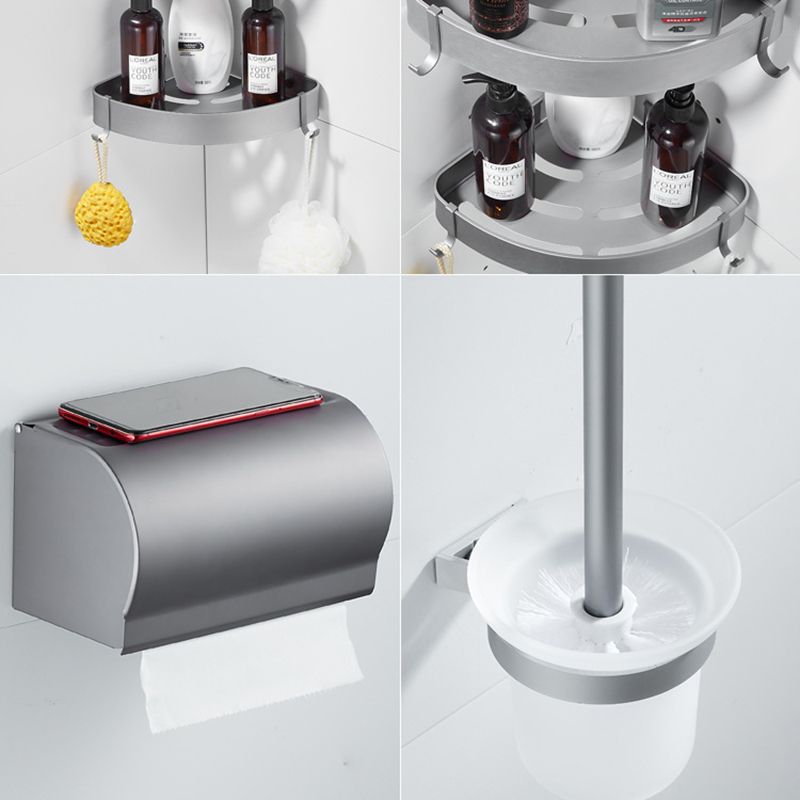 6-piece contemporary bathroom accessory set bathroom shelf/towel bar paper holder included