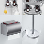 6-piece contemporary bathroom accessory set bathroom shelf/towel bar paper holder included