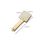 Contemporary Shower Head Square Golden Bathroom Handheld Shower