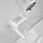 Contemporary Wall Mounted Bathtub Filler Single Handle Metal Faucet