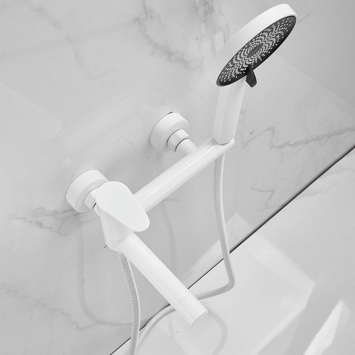 Contemporary Wall Mounted Bathtub Filler Single Handle Metal Faucet