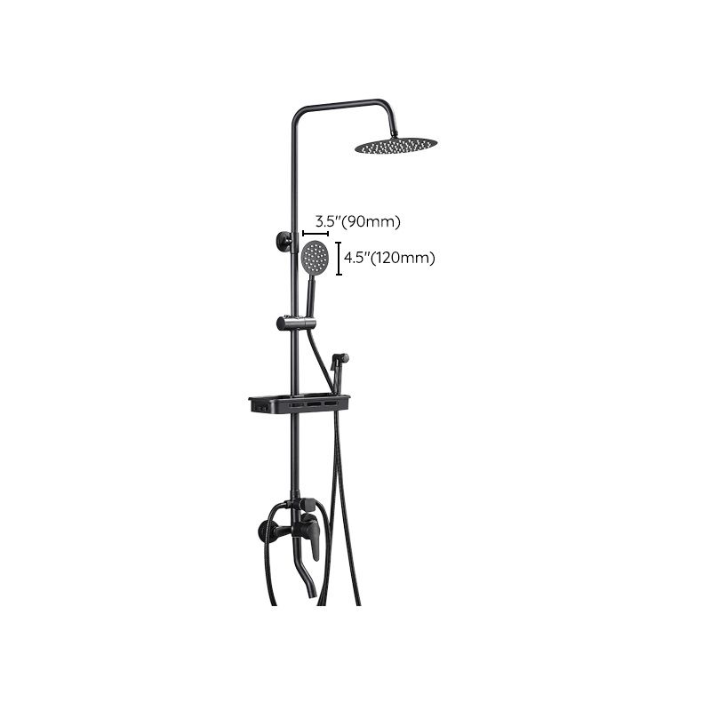 Modern adjustable water flow shower faucet shower hose shower system on the wall