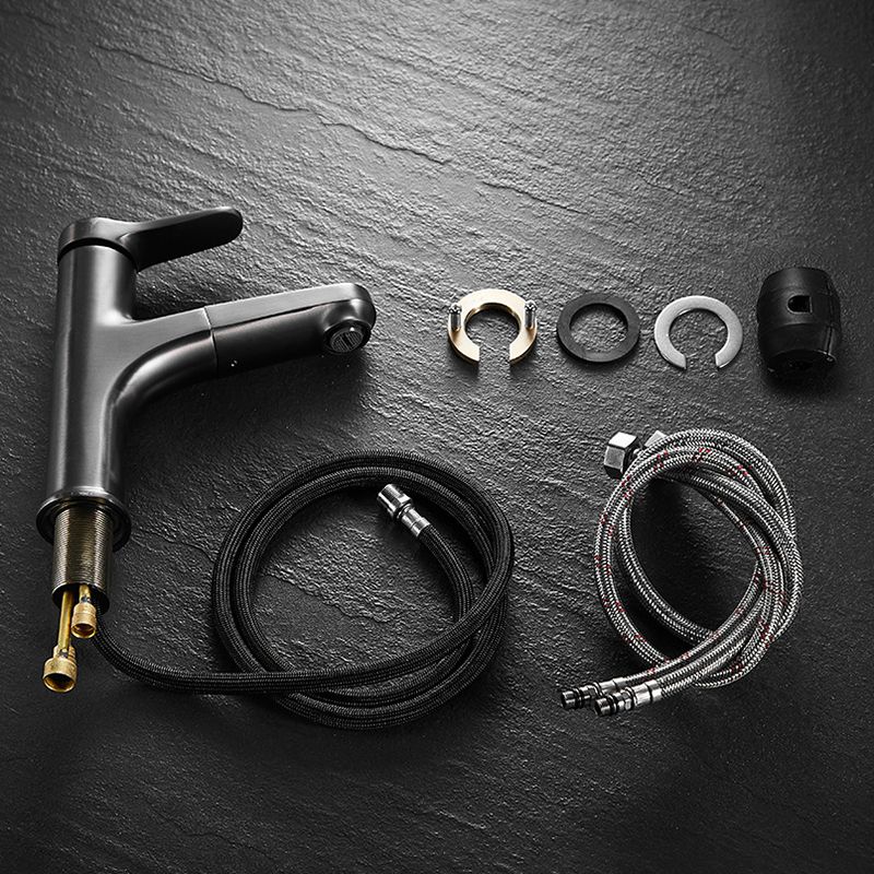 Simplicity Brass Sink Faucet Low Arc Single Color Centerset Vanity Faucet for the Bathroom