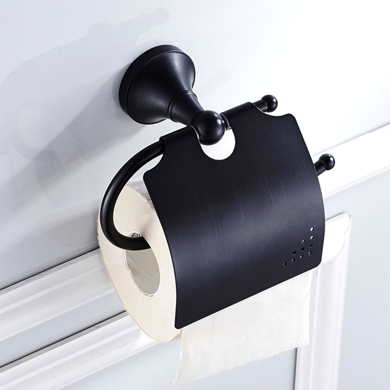 Metal Bathroom Set 4-piece Traditional Style Black Bathroom Accessory Set