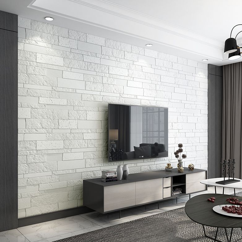 Industrial 3D Brick Wall Plank Bathroom Living Room Wall Panel Set of 10