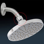 Round Fest Shower Head Silver Single Jet Wall Mounted Shower Head