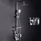 Modern adjustable water flow shower faucet shower arm shower system on the wall
