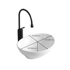 Modern Vessel Sink Porcelain Rectangular Vessel Sink (Not Including Faucet)