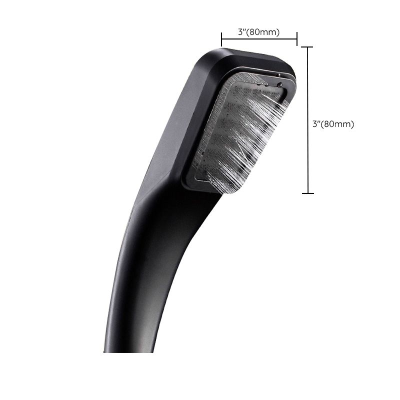 Contemporary Showerhead Round Handheld Showerhead Combination in Black