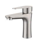 Round Single-Handle Bathroom Faucet Single Hole Sink Faucet in Chrome