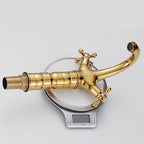 Centered Basin Mixer Single Hole Bathroom Faucet with 2 Cross Handles