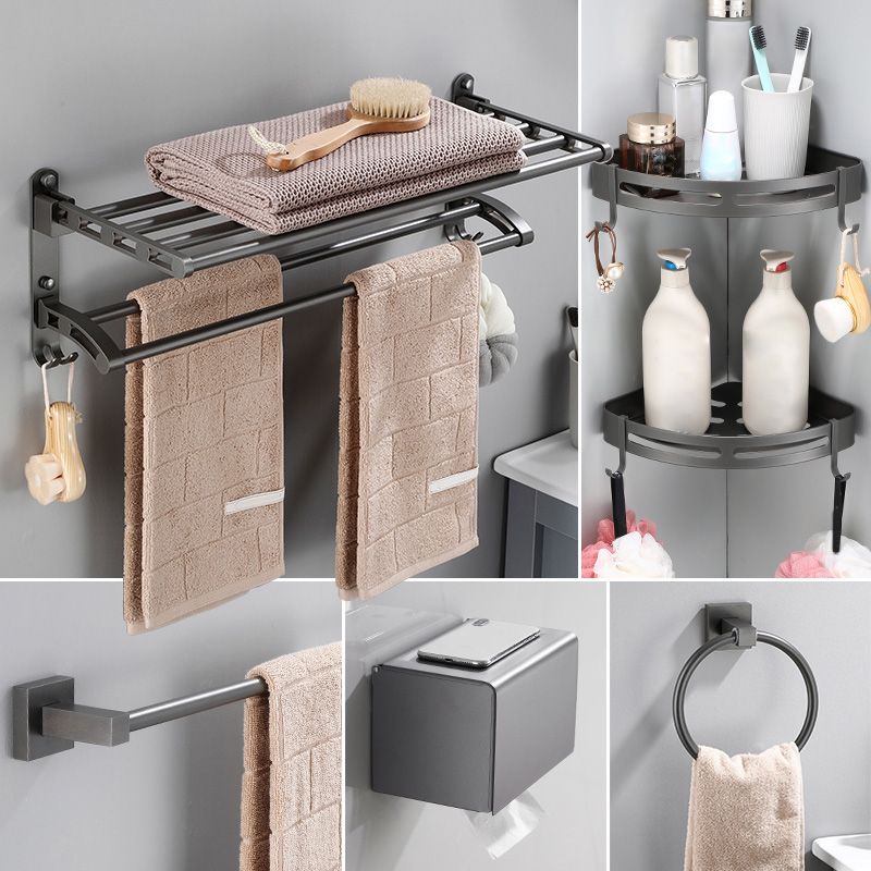 Modern Bathroom Accessories Hardware Set Gray Bathroom Hardware Set