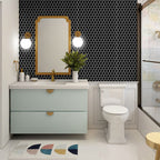 Hexagonal Peel & Stick Tile Stain-Resistant Plastic Peel & Stick Tile for Shower