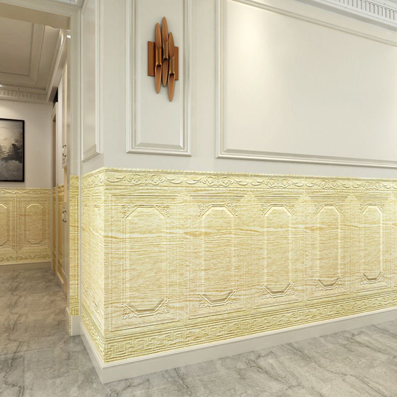 Glam Style Wall Cladding Living Room Peel and Stick 3D Embossed Waterproof Wall Cladding