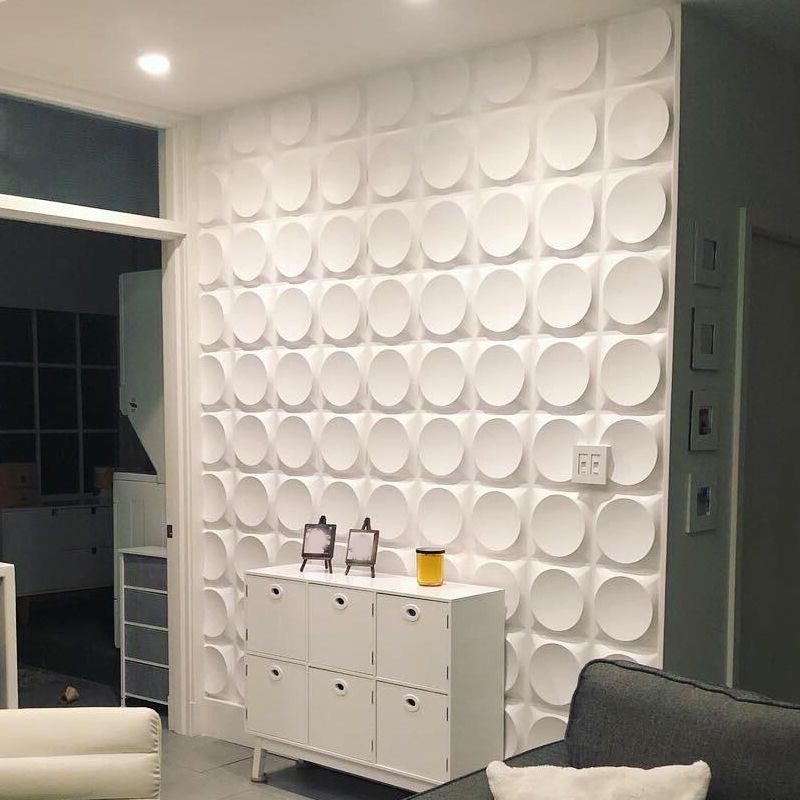 Modern Style PVC Wall Panel Living Room Peel and Stick Wall Covering 3D Wall Covering
