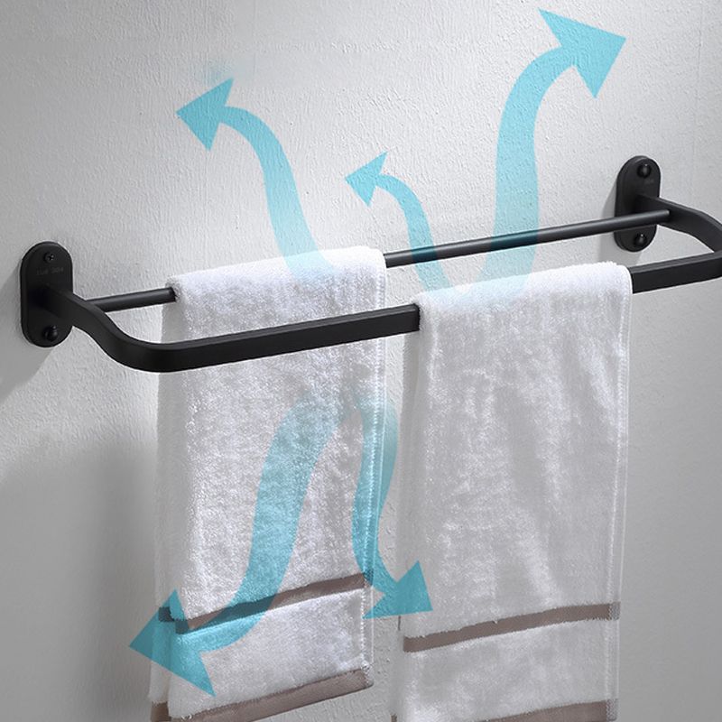 Modern Bathroom Accessory Set Bath Shelf Towel Holder Matte Black Bath Hardware Set