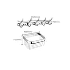 Contemporary silver bathroom set with bathroom shelf and towel rail
