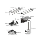 Modern Bathroom Accessories Hardware Set Gray Bathroom Accessories Set