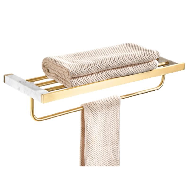 Marble & Brass Bathroom Accessories Set Golden Bathroom Accessories Kit