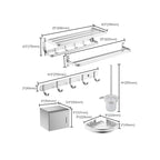 Silver Bathroom Accessory Set Modern Bathroom Accessory as Individual Piece or in Set