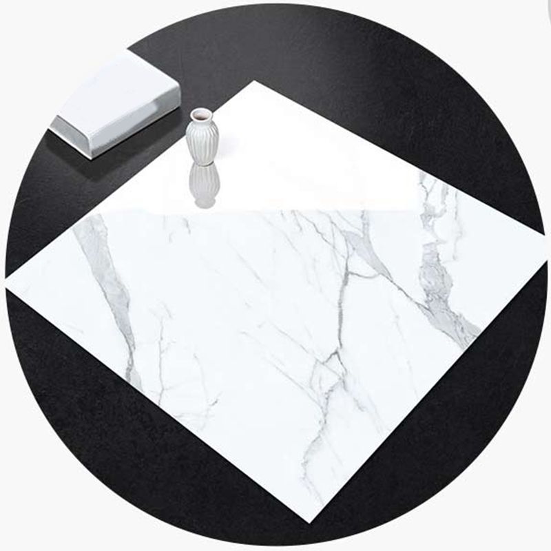 Peel and Stick Vinyl Flooring High Gloss PVC Floor Covering with Square Edge
