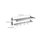 Polished Chrome Modern Bathroom Accessory Set in Stainless Steel with Bath Shelf/Towel Bar