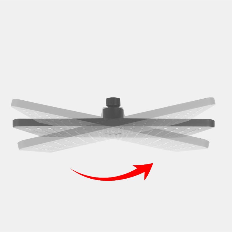 Rectangular Gray Showerhead Combo Standard Spray Pattern Showerhead