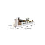 Contemporary Bathroom Accessory Set Metal Bath Shelf in White