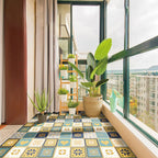 Modern Vinyl Plank Flooring Porcelain Tile Look Self-adhesive PVC Flooring