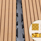 Square PVC Deck/Patio Floor Tiles Interlocking Installation Outdoor Patio Tiles