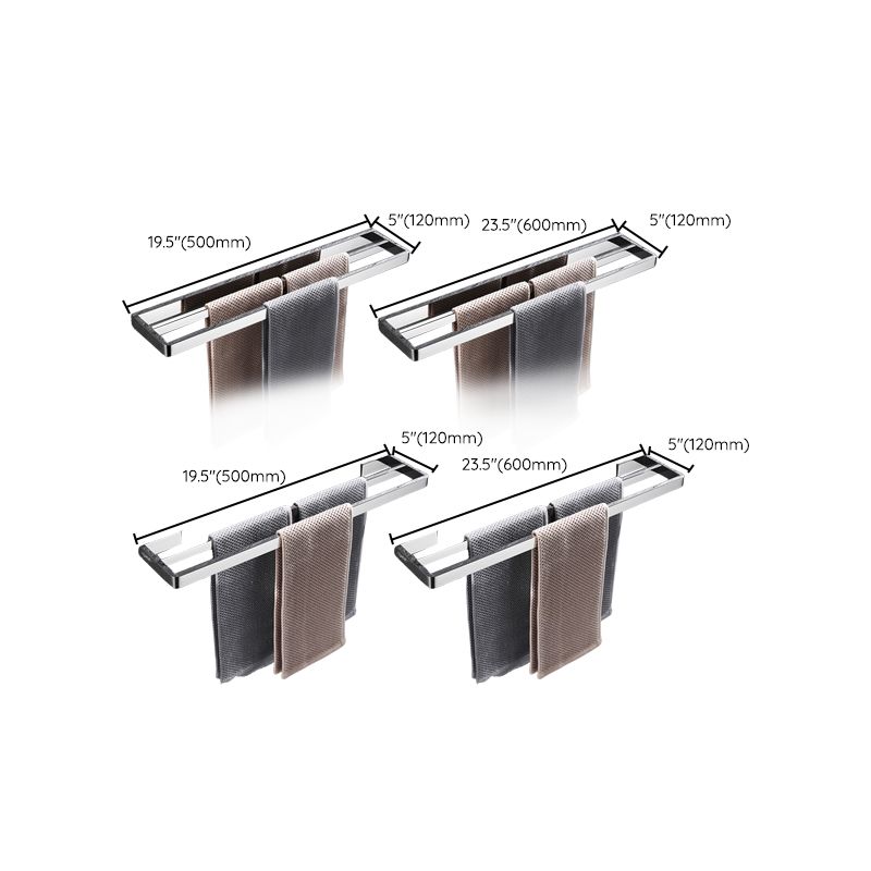 5-piece modern bathroom accessories as single item or in set Polished chrome bathroom set