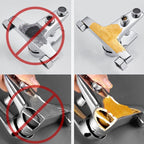 Contemporary Wall-Mounted Bathroom Faucet Lever Handles 2-Hole Faucet Brass Faucet