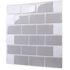 Modern Peel and Stick Wall Tile PVC Offset Joint Peel and Stick Wall Tile