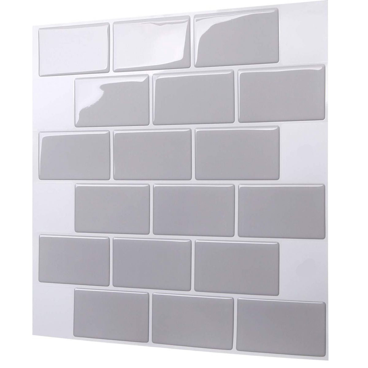 Modern Peel and Stick Wall Tile PVC Offset Joint Peel and Stick Wall Tile
