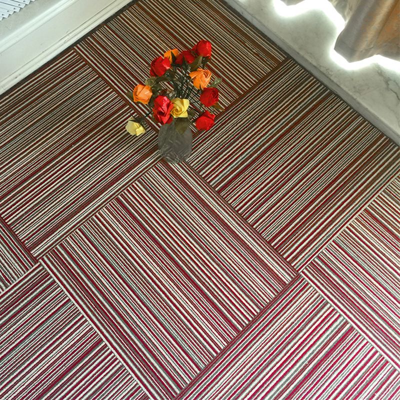 Dark Color Level Loop Carpet Tile Non-Slip Self-Adhesive Indoor Office Carpet Tiles